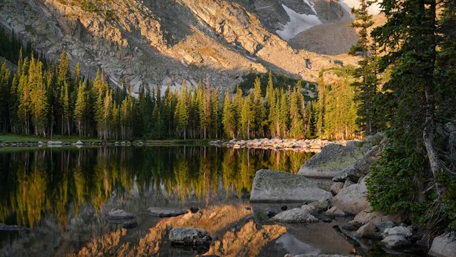A mountain lake in Rocky Mountain National Park, Colorado