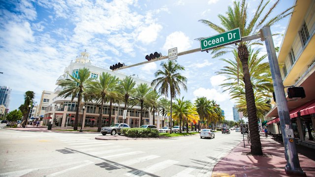 Ocean Drive at South Beach, Miami, Florida